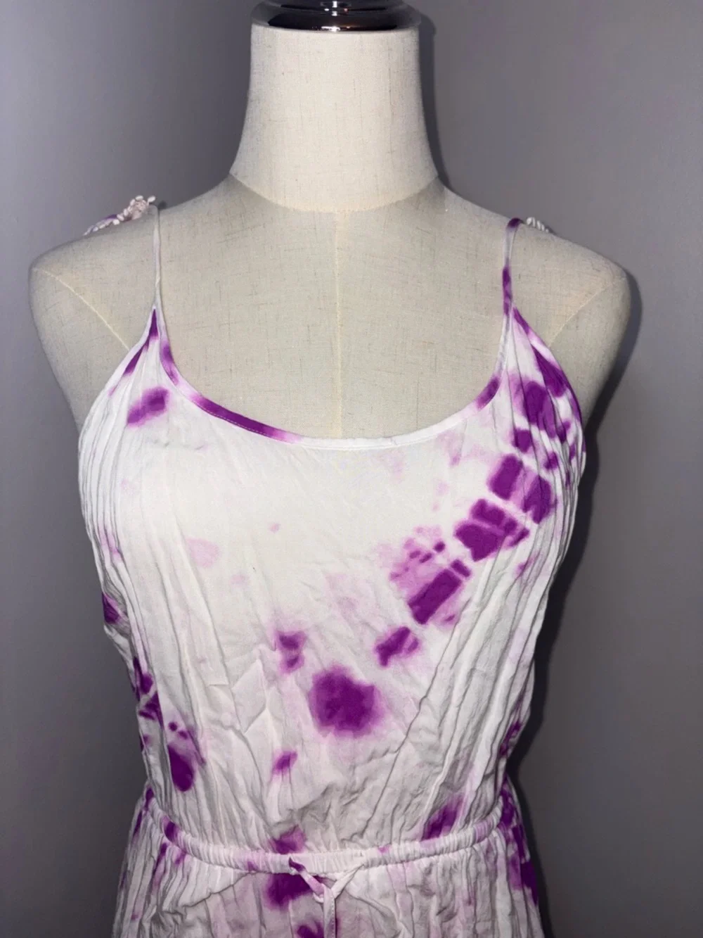 Victoria Secret Purple Tie-Dye Cruise Mini Swimsuit Coverup Sun Dress Size XS - Picture 2 of 14